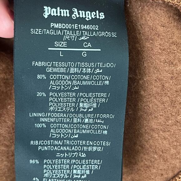 Palm Angels Bandana print cotton-jersey hoodie brown large NWOT - Picture 11 of 12